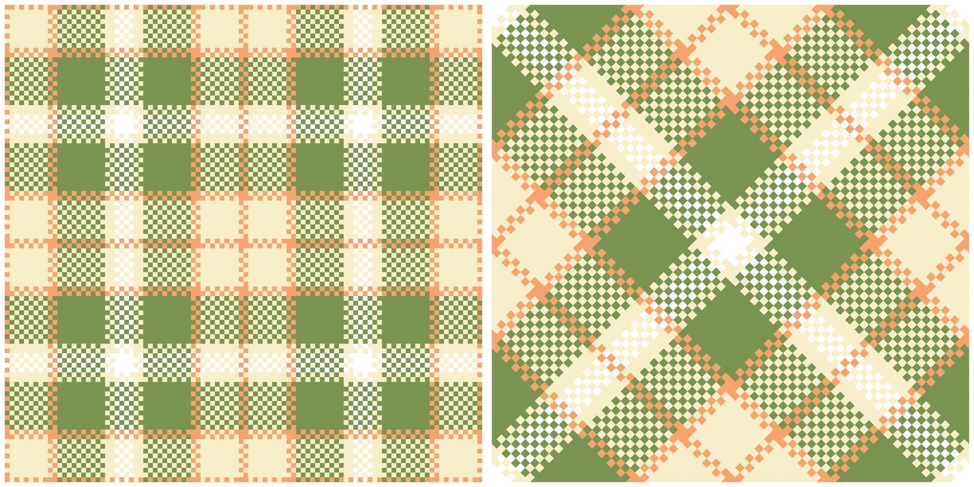 Plaids Pattern Seamless. Classic Plaid Tartan Traditional Scottish Woven Fabric. Lumberjack Shirt Flannel Textile. Pattern Tile Swatch Included. vector