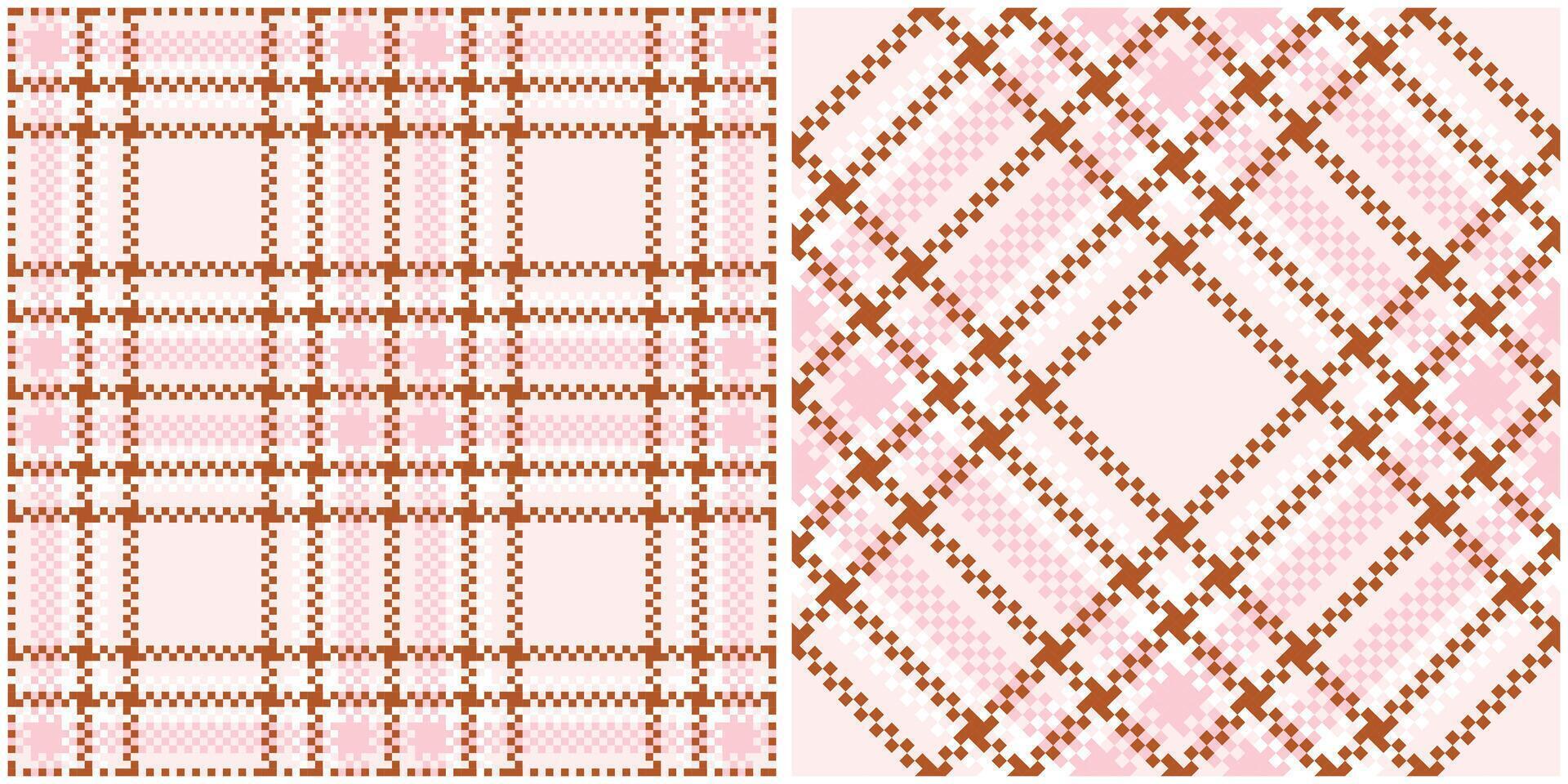 Plaid Pattern Seamless. Checker Pattern Seamless Tartan Illustration Set for Scarf, Blanket, Other Modern Spring Summer Autumn Winter Holiday Fabric Print. vector