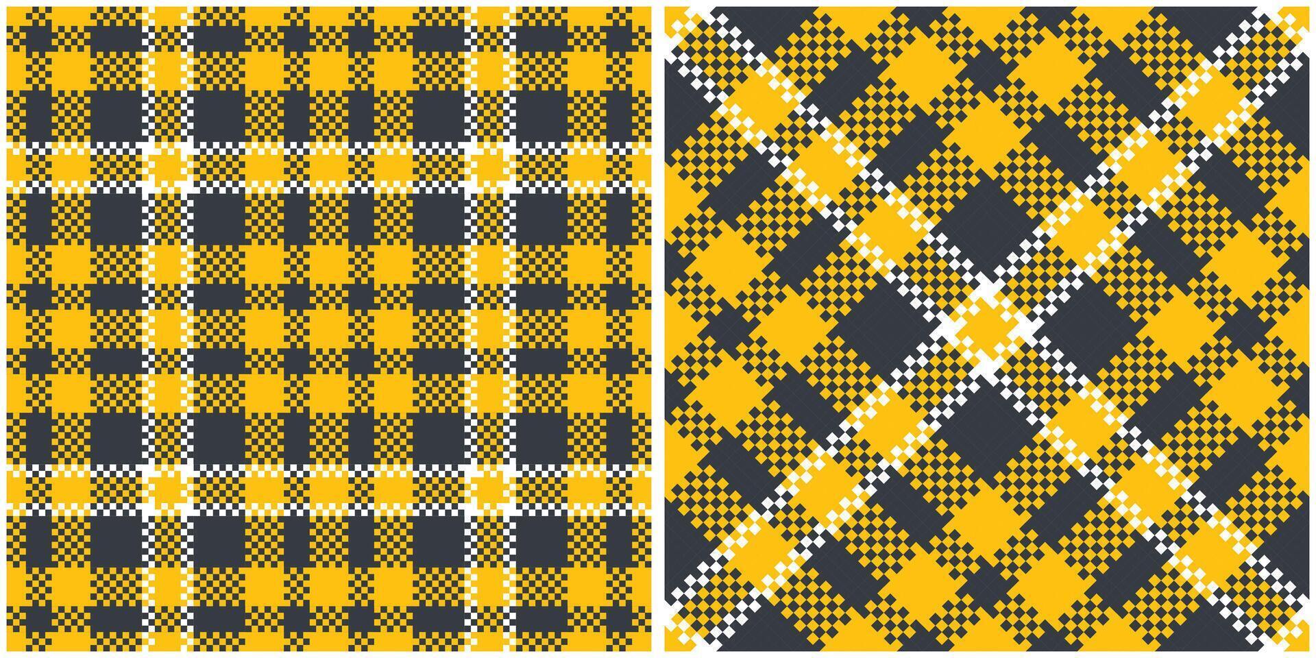 Plaid Pattern Seamless. Classic Plaid Tartan Traditional Scottish Woven Fabric. Lumberjack Shirt Flannel Textile. Pattern Tile Swatch Included. vector