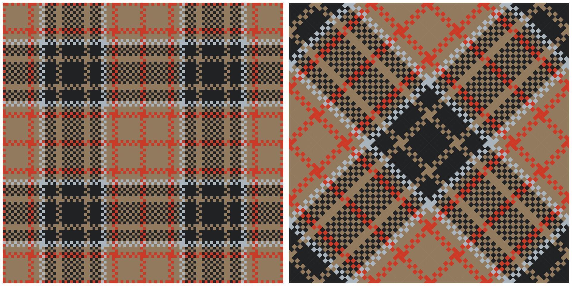 Tartan Plaid Seamless Pattern. Checkerboard Pattern. Traditional Scottish Woven Fabric. Lumberjack Shirt Flannel Textile. Pattern Tile Swatch Included. vector