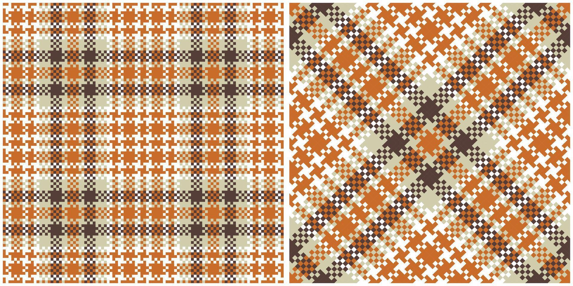 Tartan Plaid Seamless Pattern. Abstract Check Plaid Pattern. Seamless Tartan Illustration Set for Scarf, Blanket, Other Modern Spring Summer Autumn Winter Holiday Fabric Print. vector