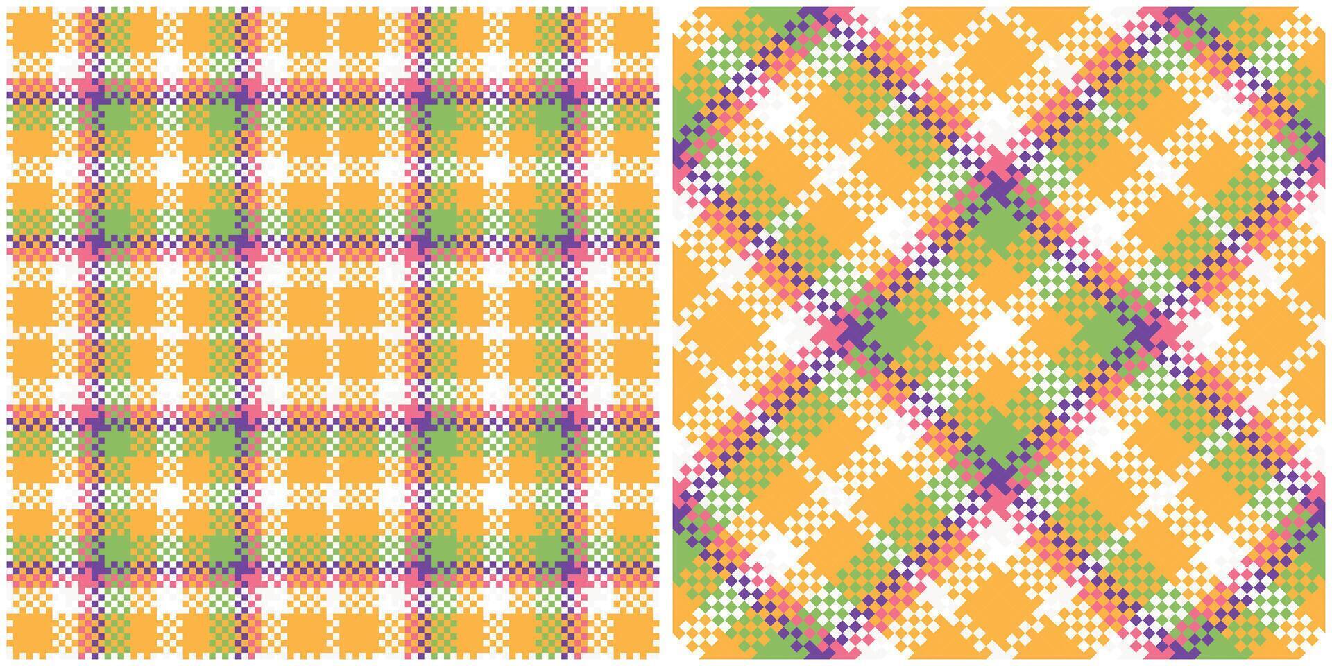 Scottish Tartan Plaid Seamless Pattern, Sweet Plaids Pattern Seamless. Seamless Tartan Illustration Set for Scarf, Blanket, Other Modern Spring Summer Autumn Winter Holiday Fabric Print. vector