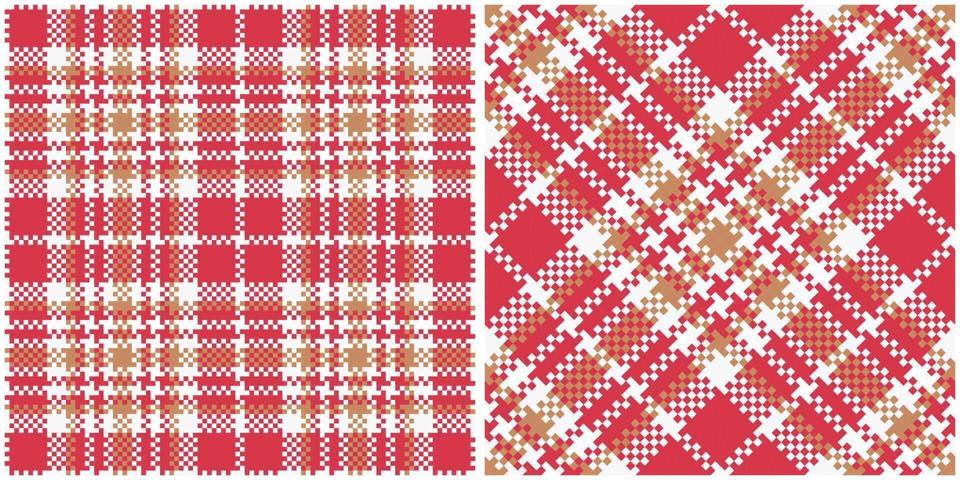 Scottish Tartan Plaid Seamless Pattern, Checker Pattern. Seamless Tartan Illustration Set for Scarf, Blanket, Other Modern Spring Summer Autumn Winter Holiday Fabric Print. vector