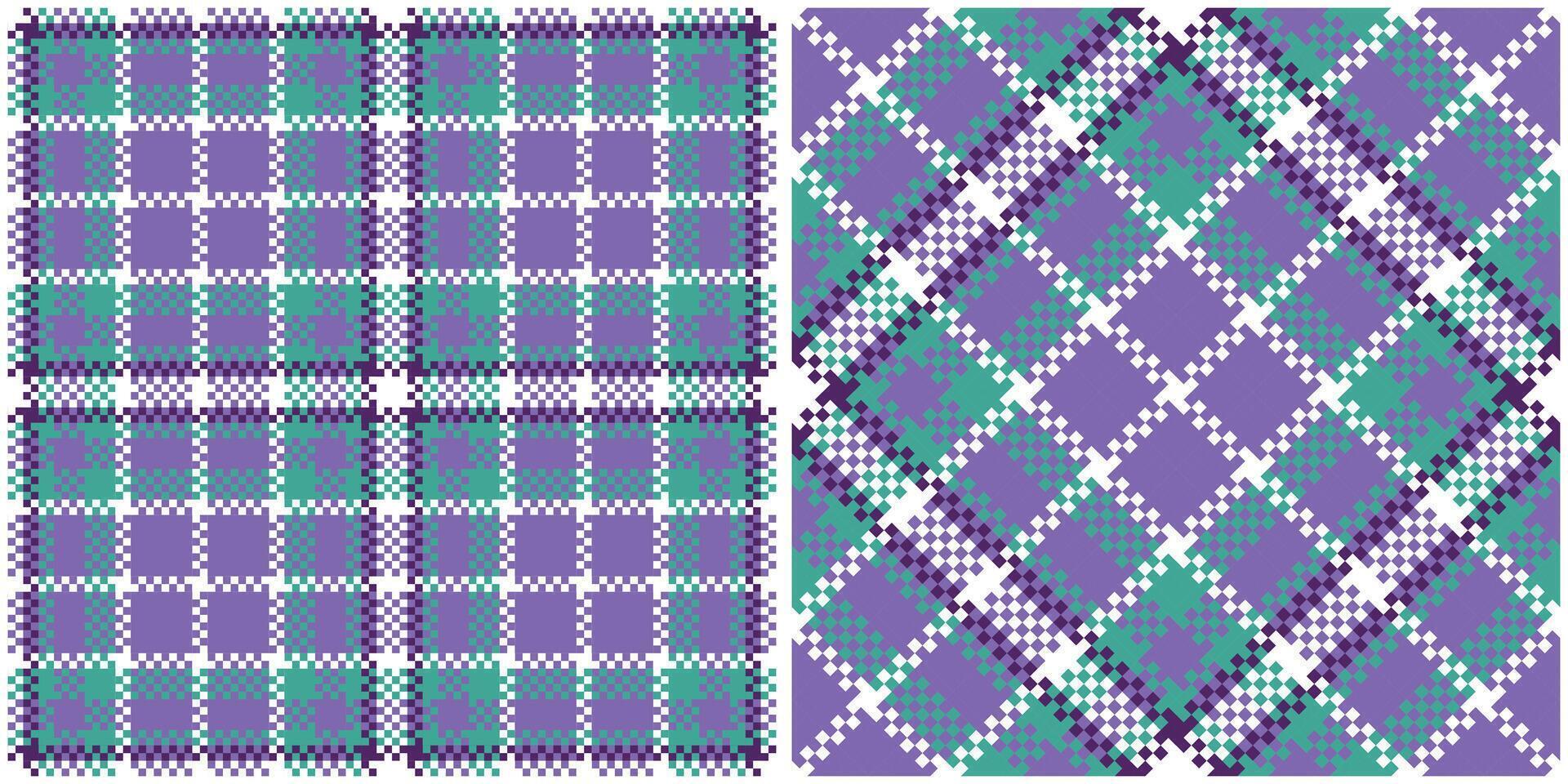 Tartan Pattern Seamless. Sweet Checker Pattern Seamless Tartan Illustration Set for Scarf, Blanket, Other Modern Spring Summer Autumn Winter Holiday Fabric Print. vector