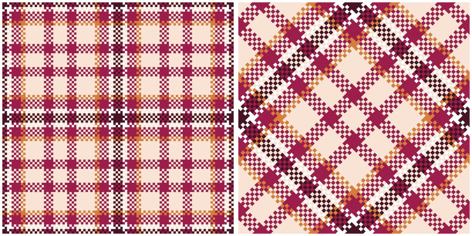 Tartan Pattern Seamless. Abstract Check Plaid Pattern Seamless Tartan Illustration Set for Scarf, Blanket, Other Modern Spring Summer Autumn Winter Holiday Fabric Print. vector