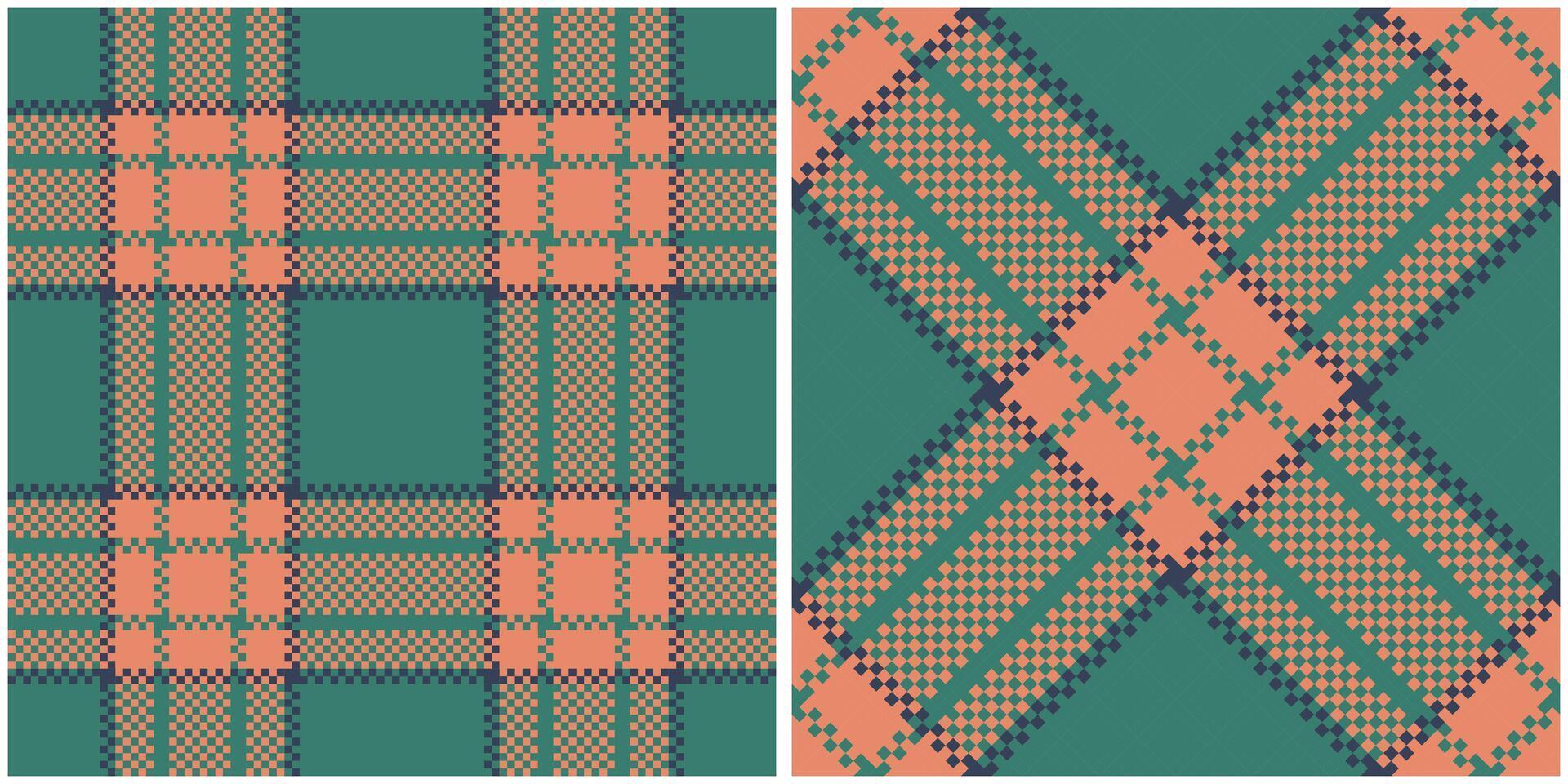 Tartan Seamless Pattern. Sweet Checkerboard Pattern Seamless Tartan Illustration Set for Scarf, Blanket, Other Modern Spring Summer Autumn Winter Holiday Fabric Print. vector