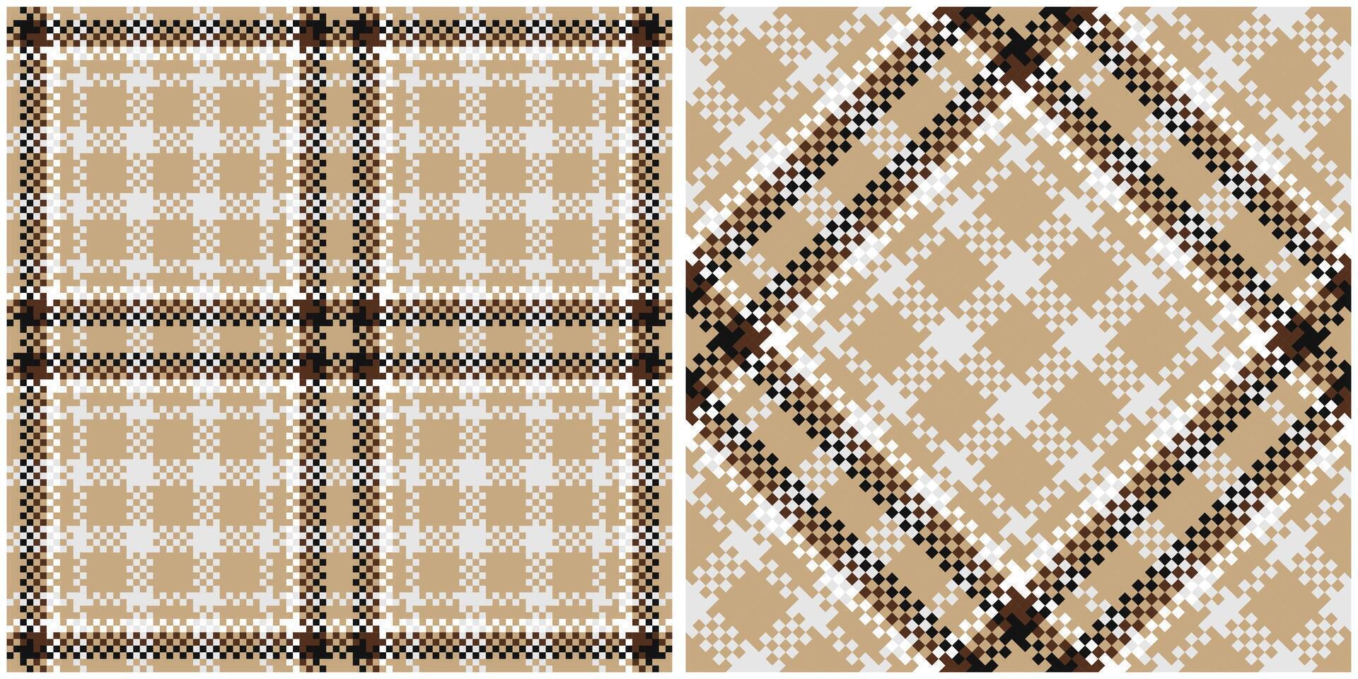 Plaids Pattern Seamless. Checkerboard Pattern Traditional Scottish Woven Fabric. Lumberjack Shirt Flannel Textile. Pattern Tile Swatch Included. vector