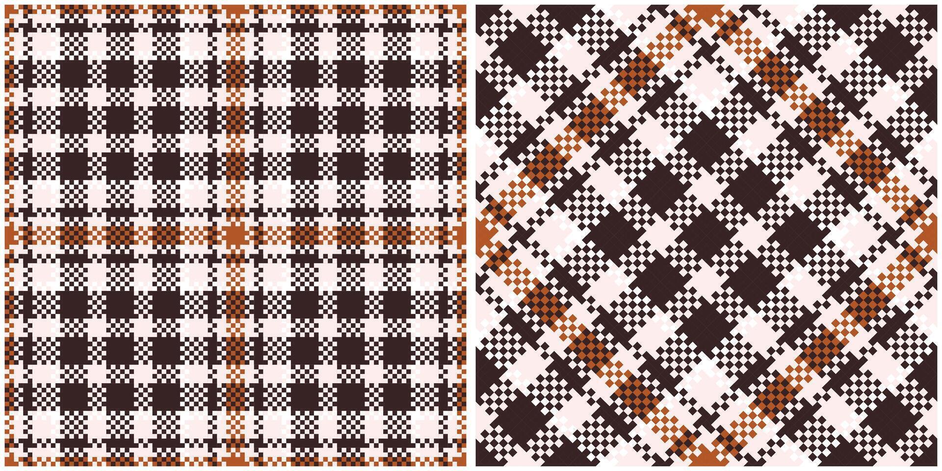 Plaid Pattern Seamless. Checkerboard Pattern Traditional Scottish Woven Fabric. Lumberjack Shirt Flannel Textile. Pattern Tile Swatch Included. vector