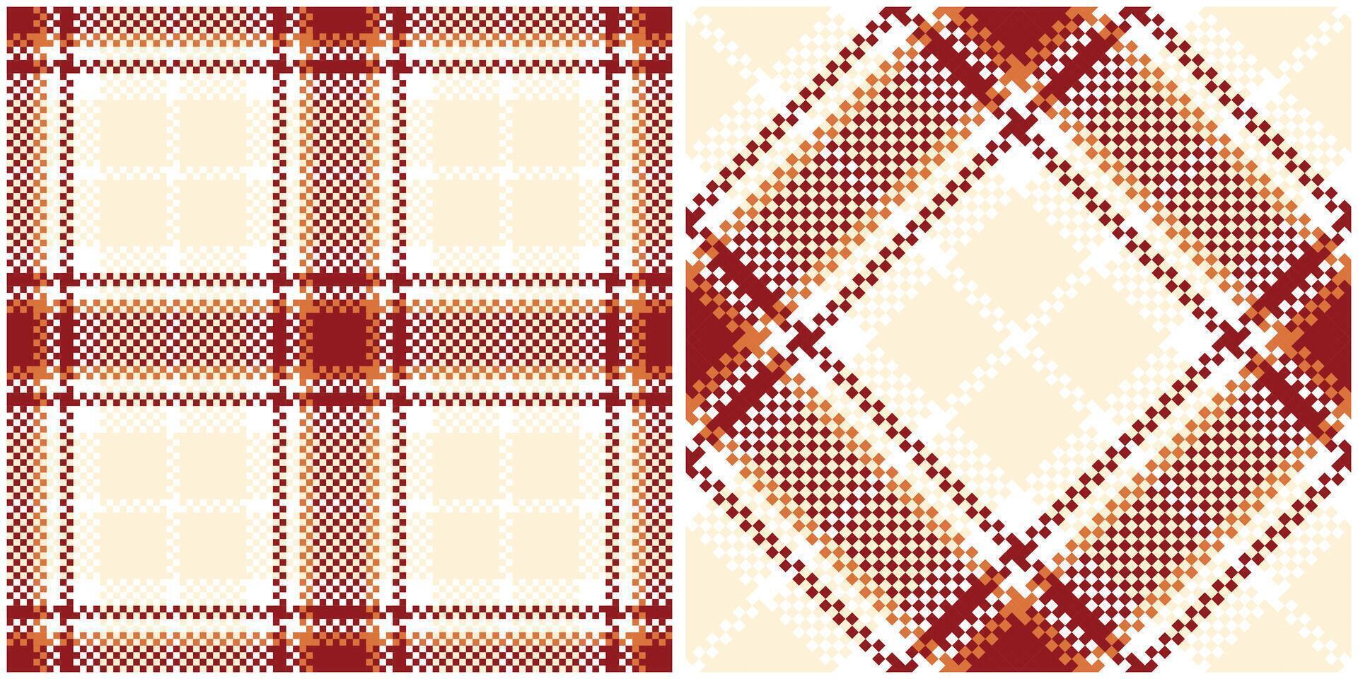 Plaid Pattern Seamless. Gingham Patterns Traditional Scottish Woven Fabric. Lumberjack Shirt Flannel Textile. Pattern Tile Swatch Included. vector