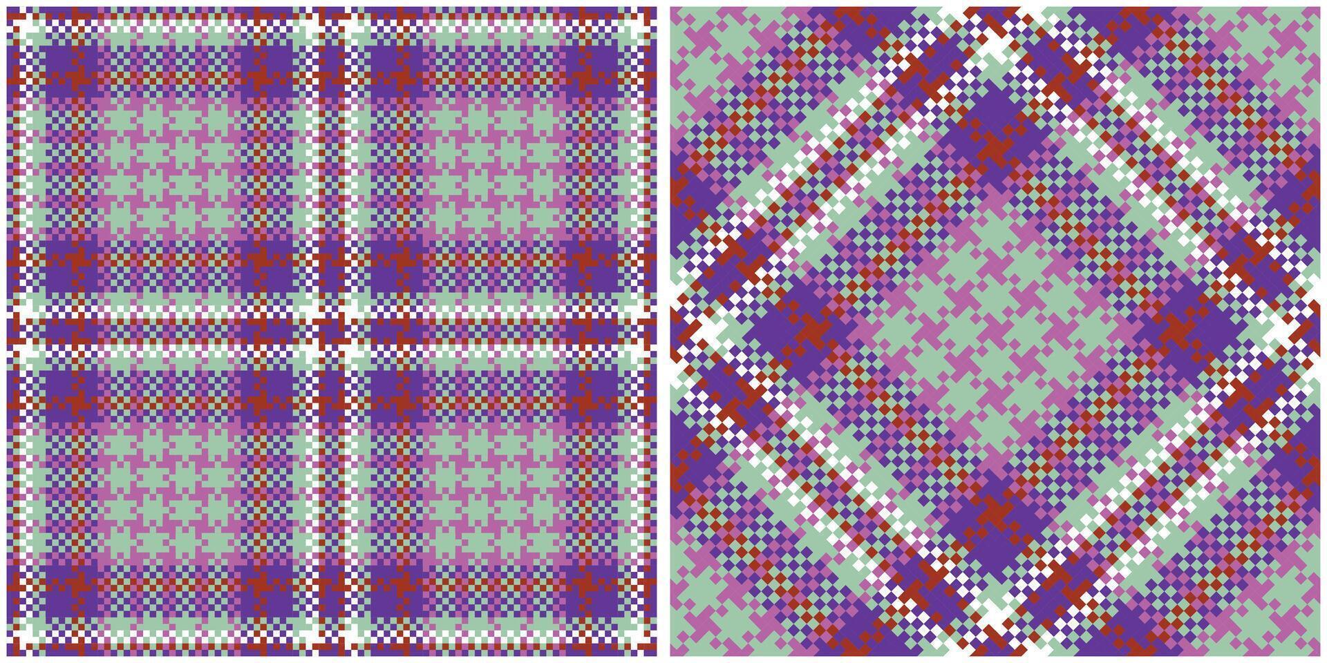 Plaid Patterns Seamless. Abstract Check Plaid Pattern Seamless. Tartan Illustration Set for Scarf, Blanket, Other Modern Spring Summer Autumn Winter Holiday Fabric Print. vector