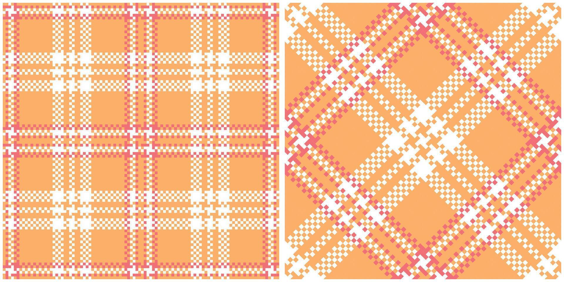 Scottish Tartan Pattern. Checkerboard Pattern Seamless Tartan Illustration Set for Scarf, Blanket, Other Modern Spring Summer Autumn Winter Holiday Fabric Print. vector