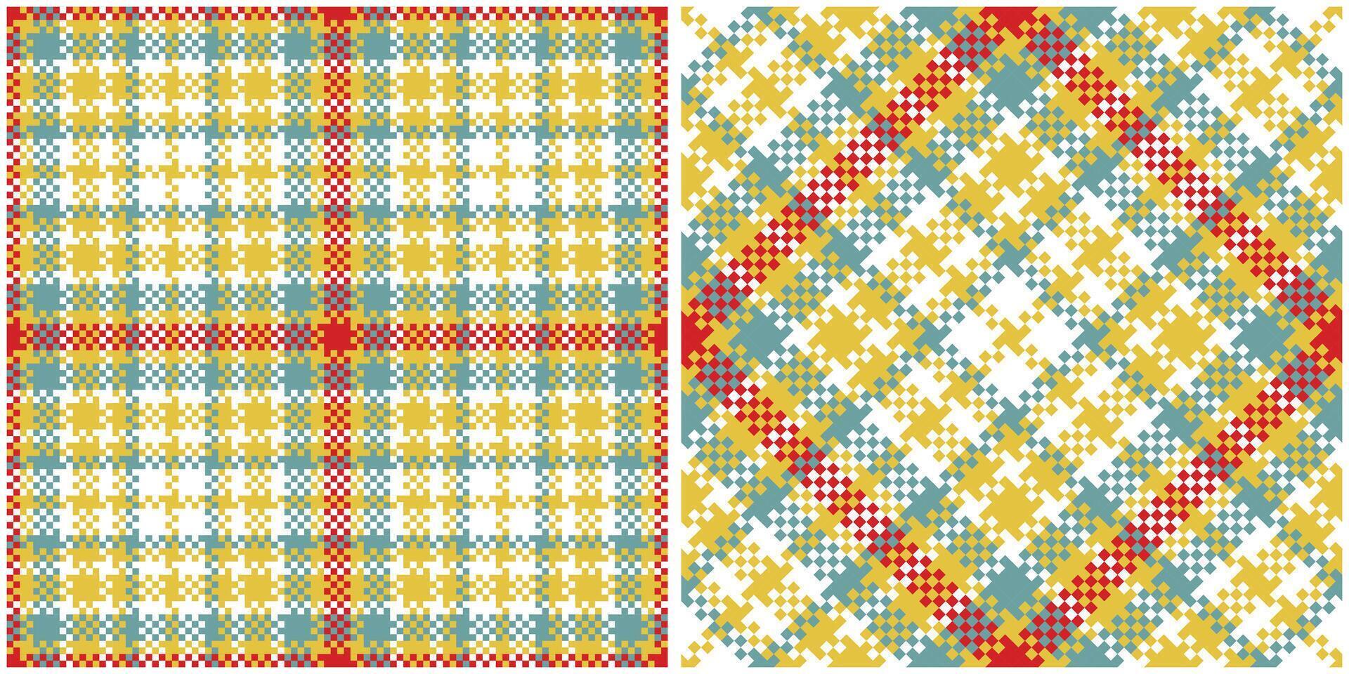 Tartan Plaid Seamless Pattern. Tartan Seamless Pattern. Seamless Tartan Illustration Set for Scarf, Blanket, Other Modern Spring Summer Autumn Winter Holiday Fabric Print. vector