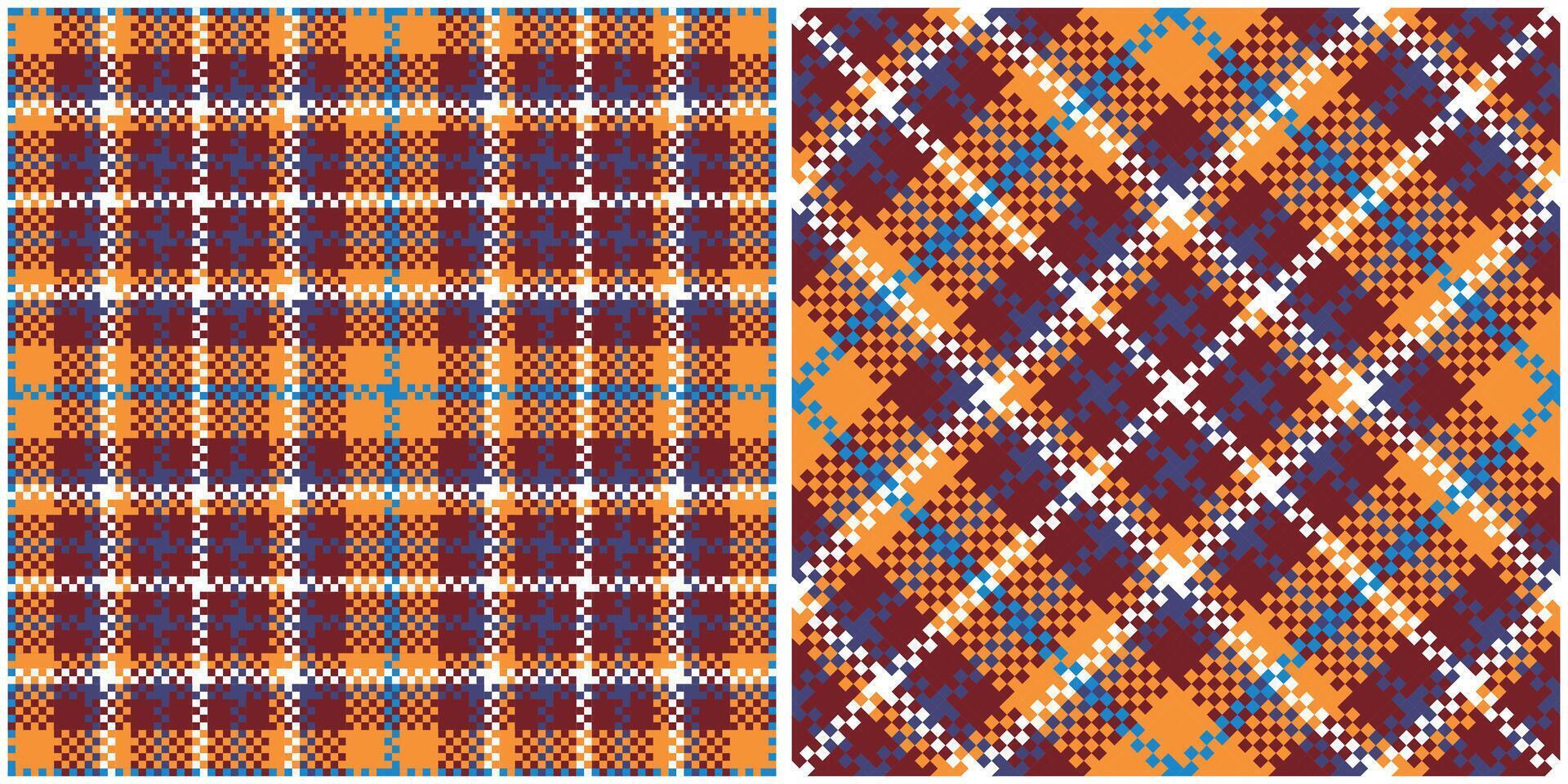 Tartan Plaid Pattern Seamless. Scottish Tartan Seamless Pattern. Seamless Tartan Illustration Set for Scarf, Blanket, Other Modern Spring Summer Autumn Winter Holiday Fabric Print. vector