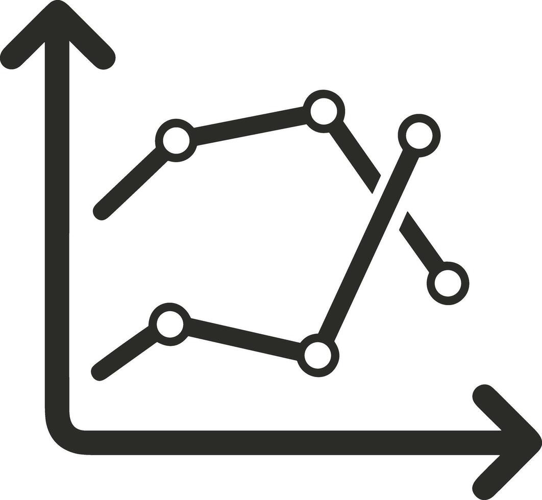 Chart icon symbol image for data statistic analysis illustration vector