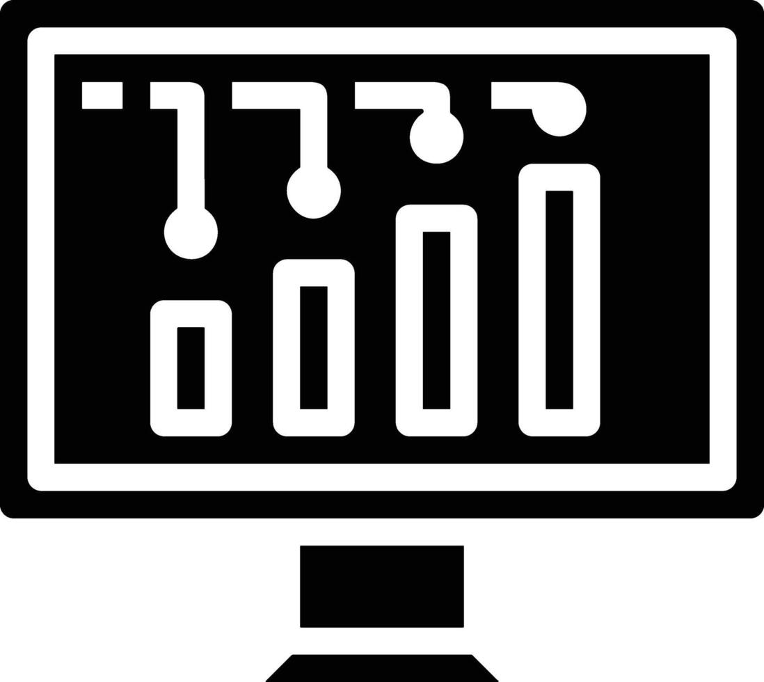 Chart icon symbol image for data statistic analysis illustration vector