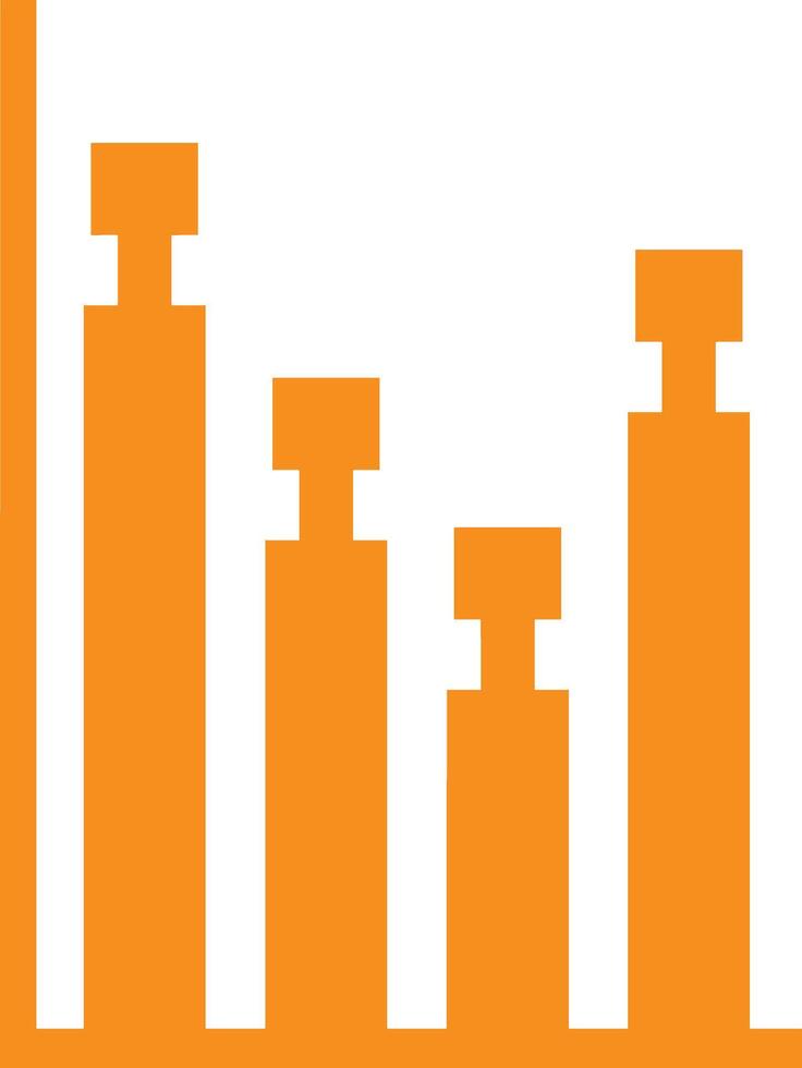 Chart icon symbol image for data statistic analysis illustration vector