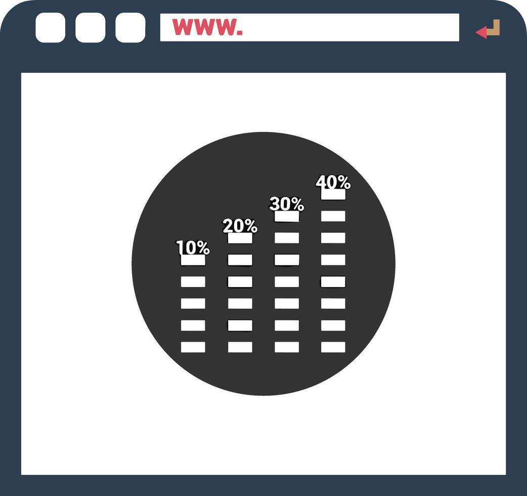 Chart icon symbol image for data statistic analysis illustration vector