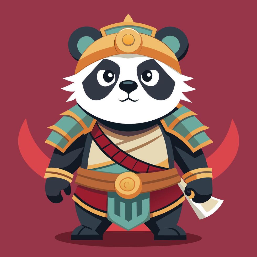 A panda warrior vector