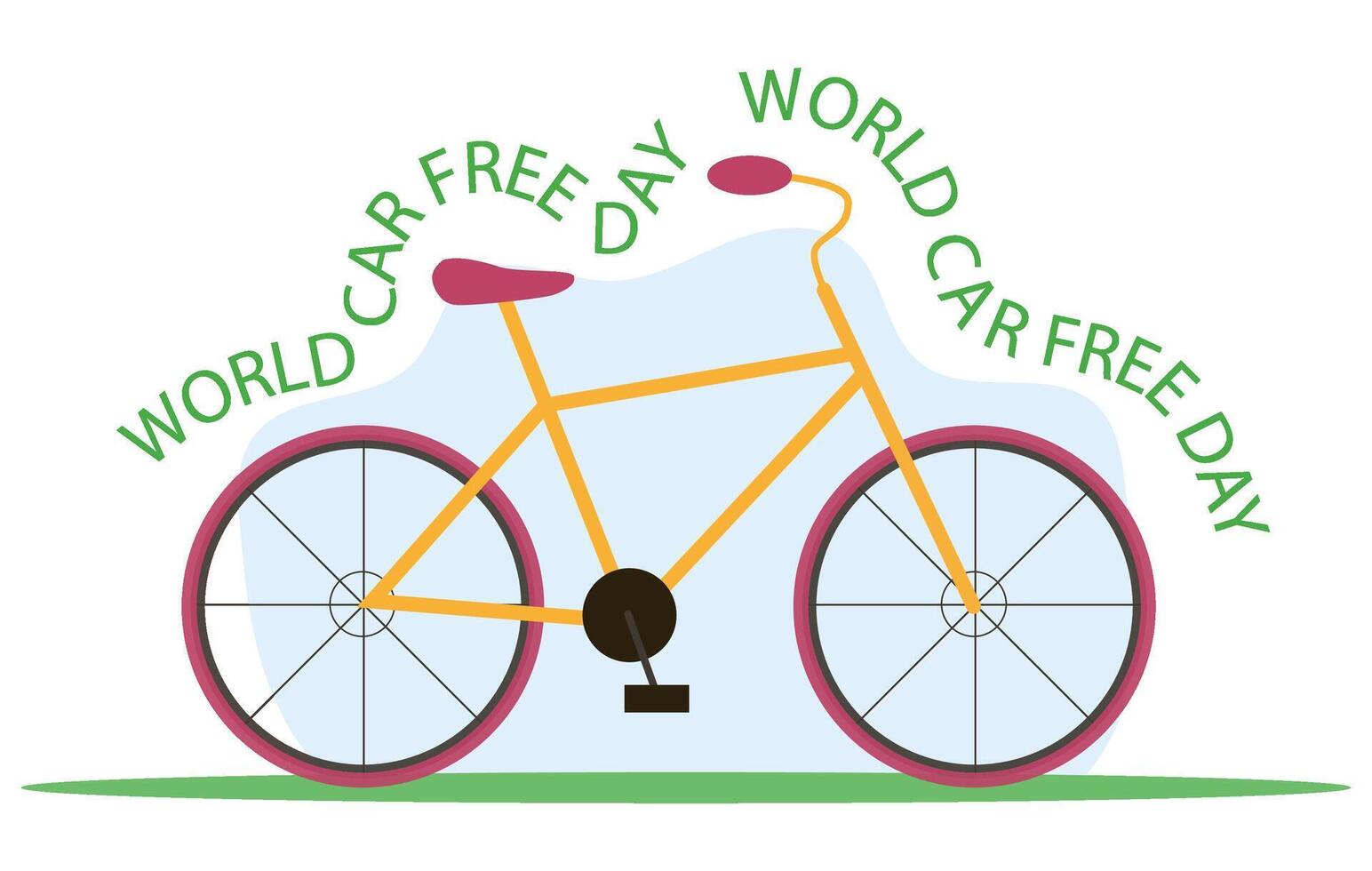 World car free day. illustration. vector