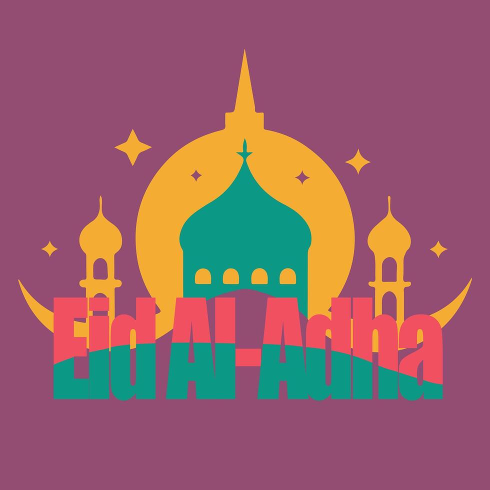 eid al adha mubarak greeting card vector