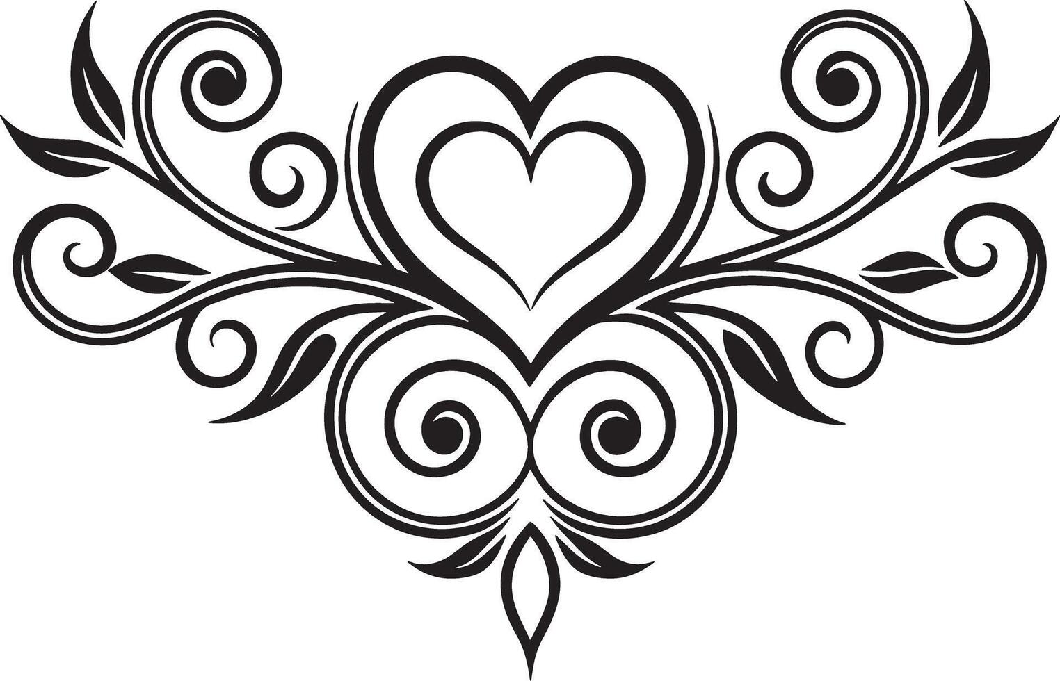 decorative abstract floral corner and divider design illustration vector