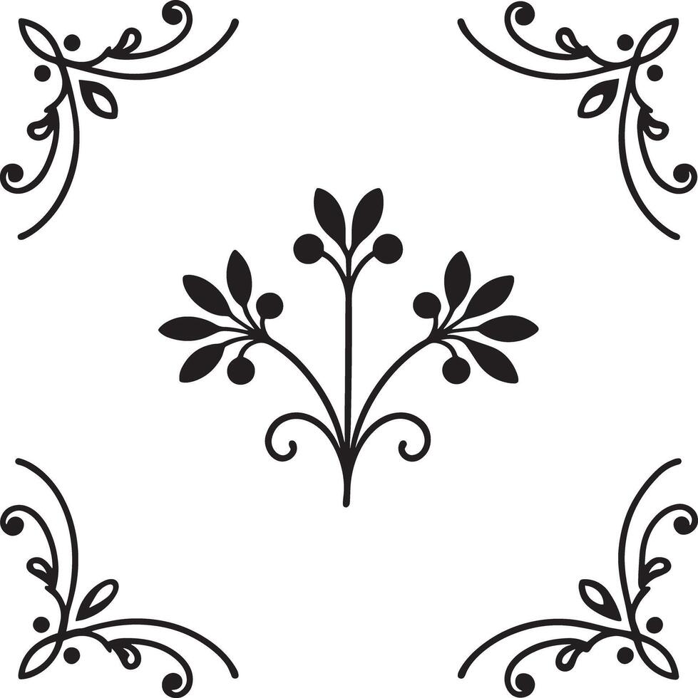 design element illustration black and white vector