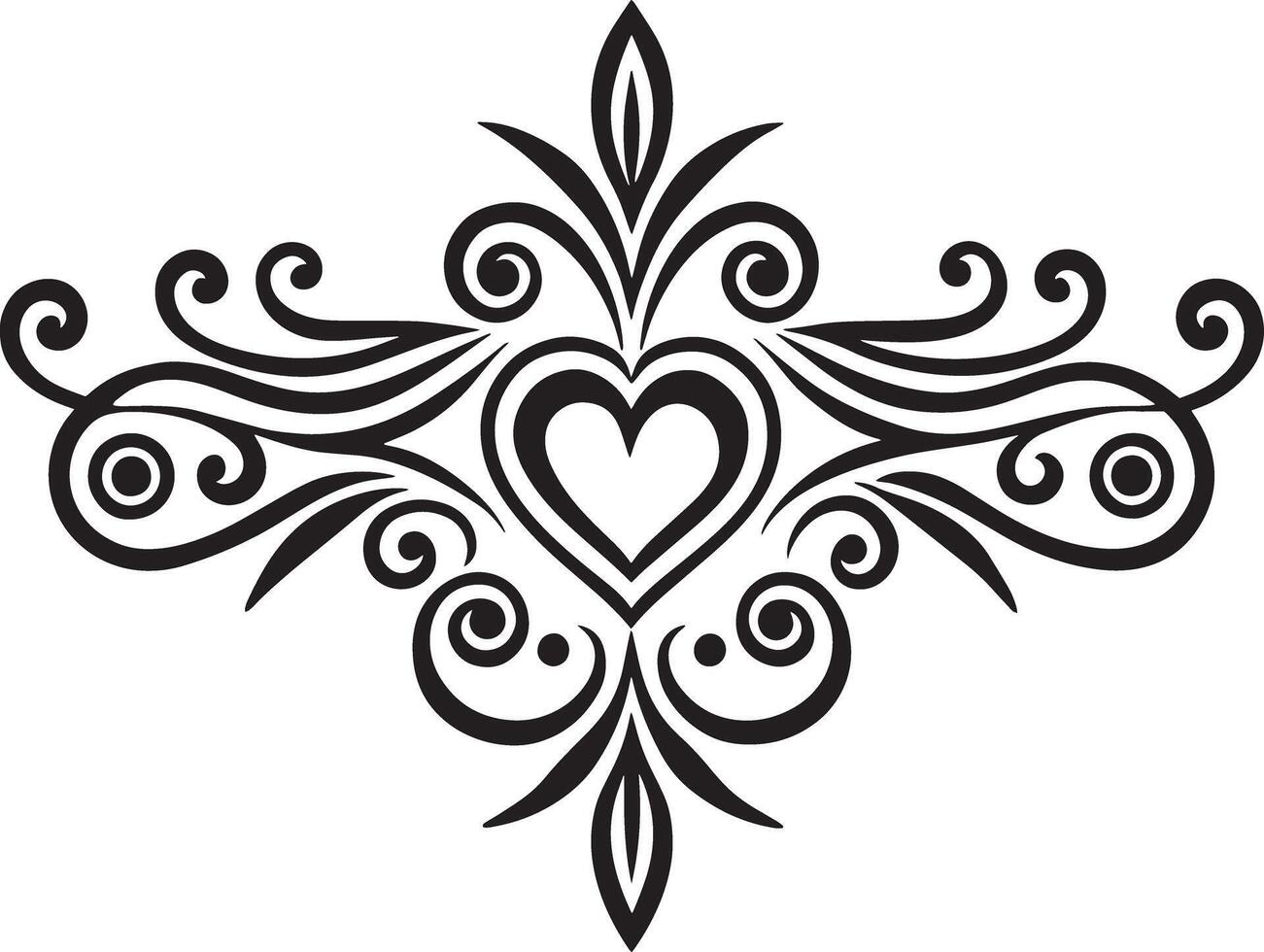 decorative abstract floral corner and divider design illustration vector