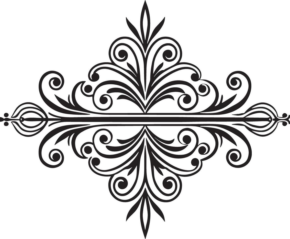 decorative abstract floral corner and divider design illustration vector