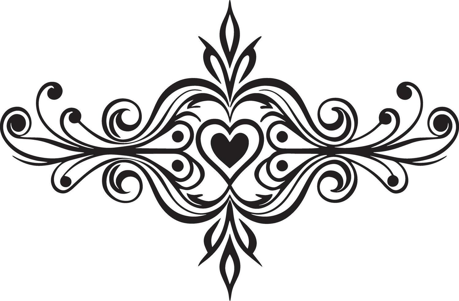 decorative abstract floral corner and divider design illustration vector