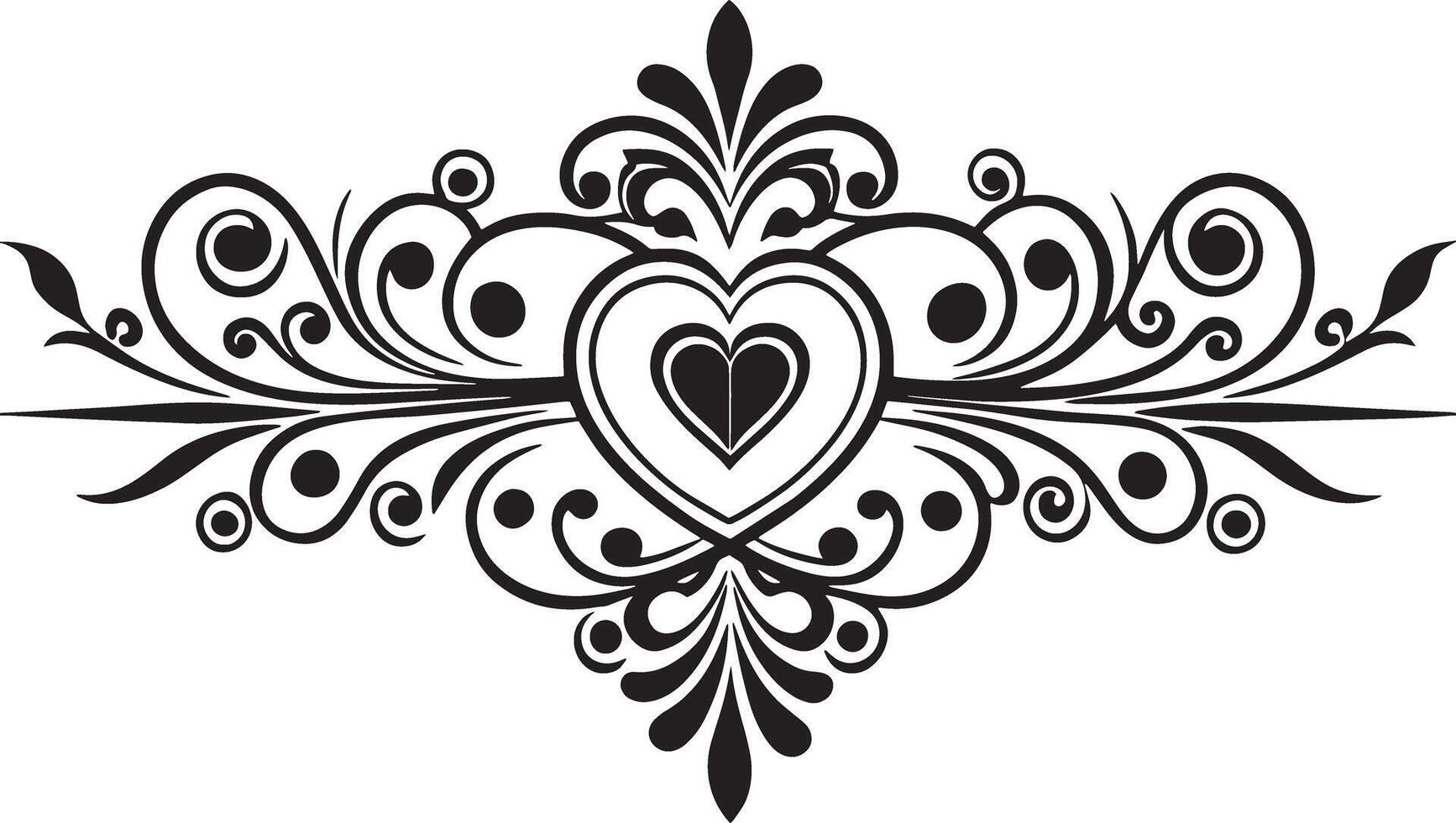 decorative abstract floral corner and divider design illustration vector