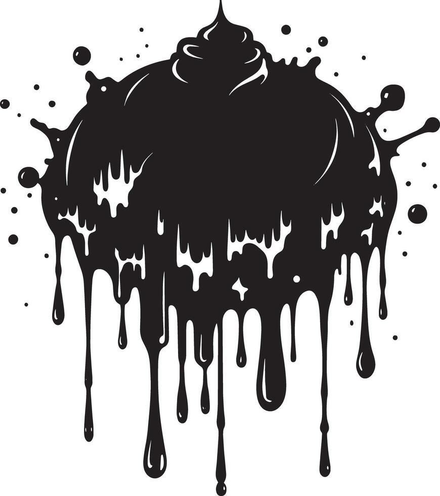 ink splashes illustration black and white vector