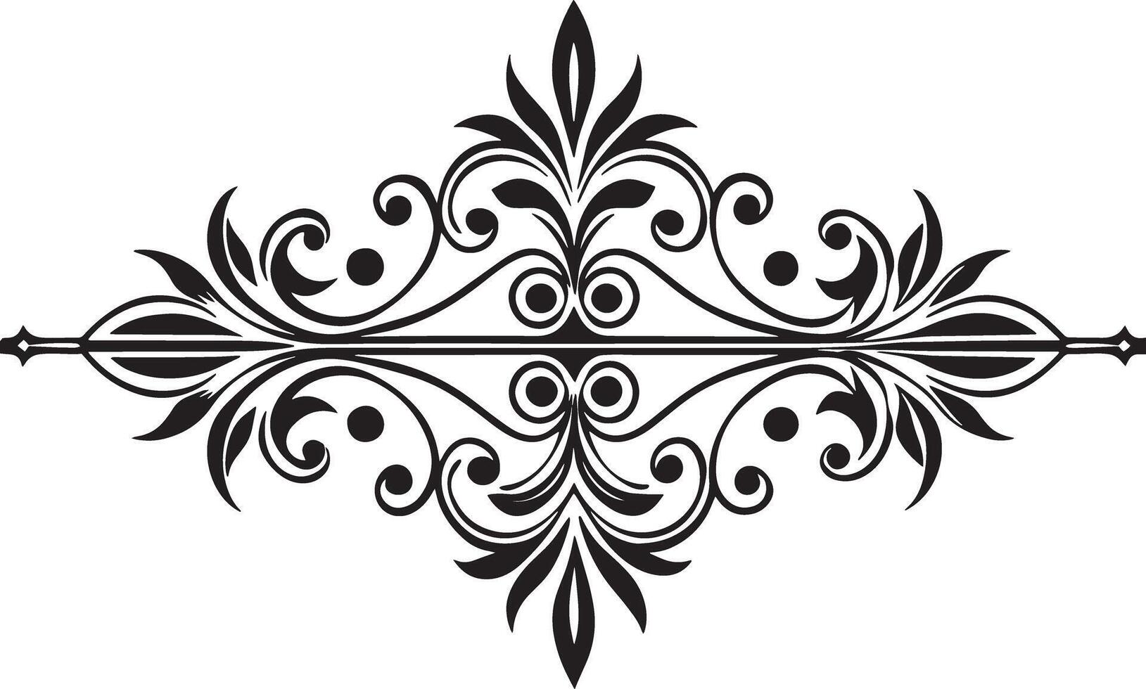 decorative abstract floral corner and divider design illustration vector