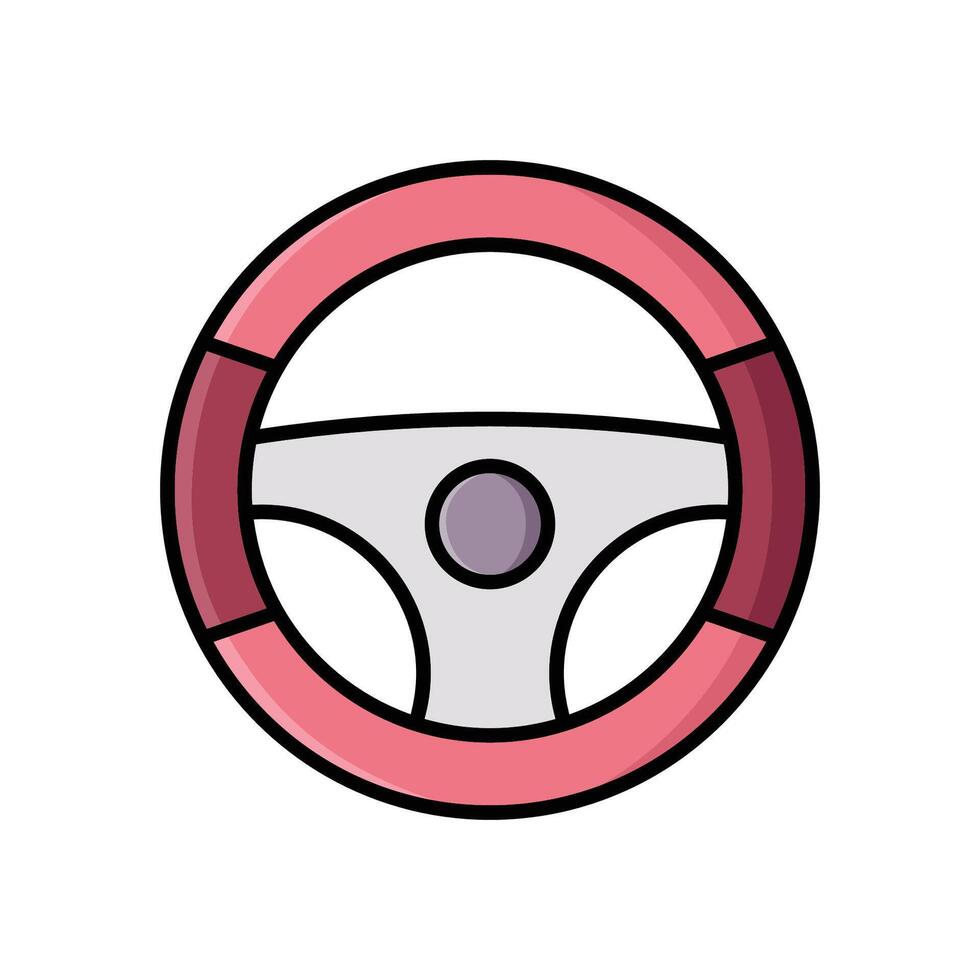 steering wheel icon design template simple and clean vector