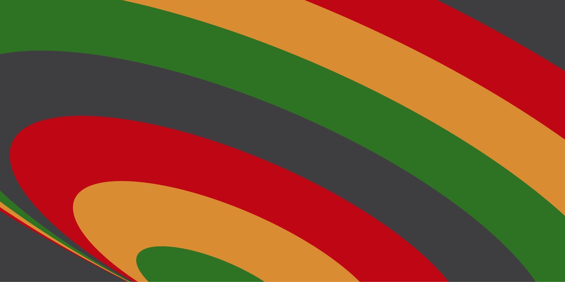 abstract background of red, yellow, green, black arches. design template for juneteenth day vector