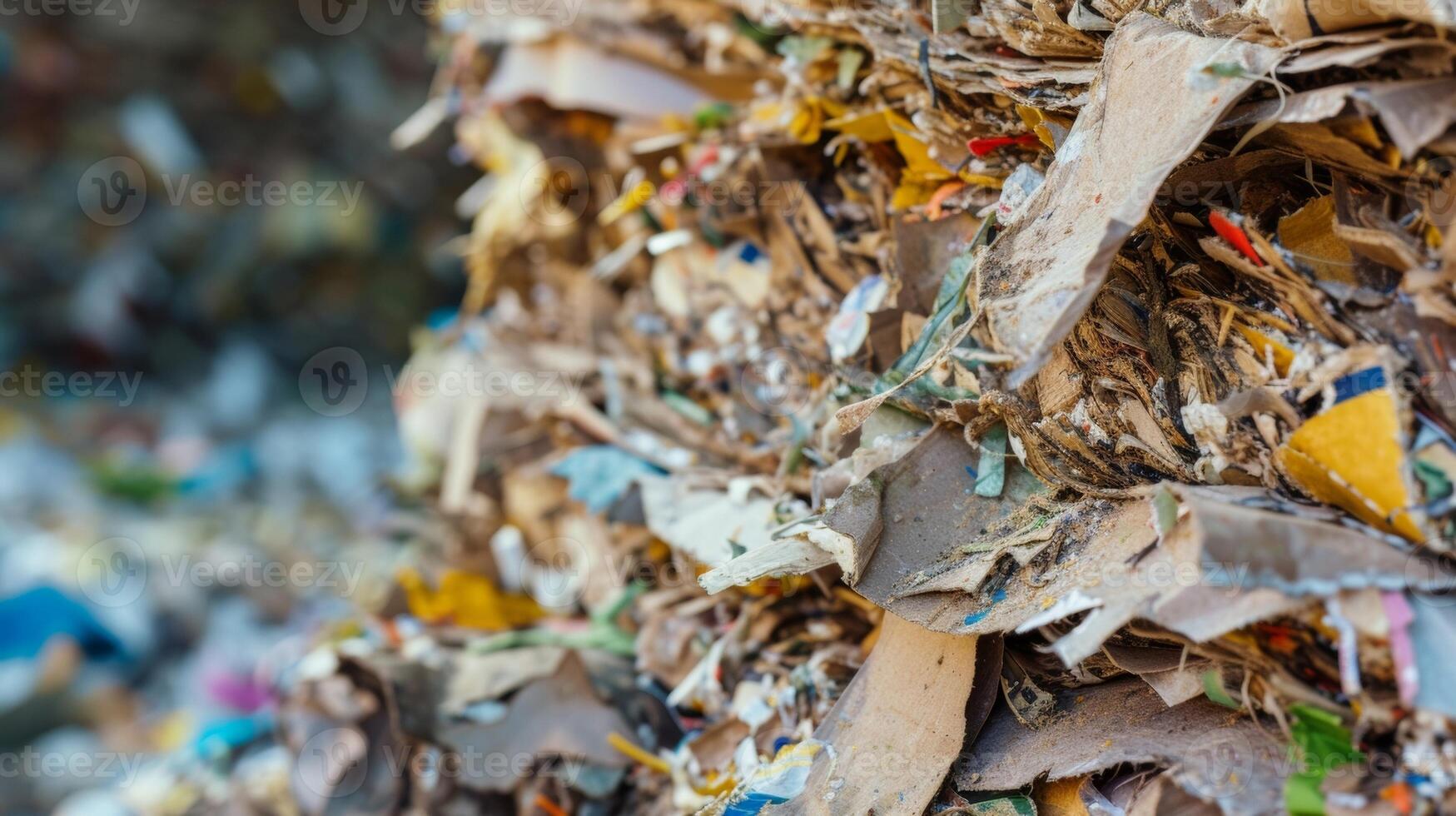 A macro image of a recycled paper product symbolizing a switch to more environmentally friendly materials and reducing waste in the production process photo