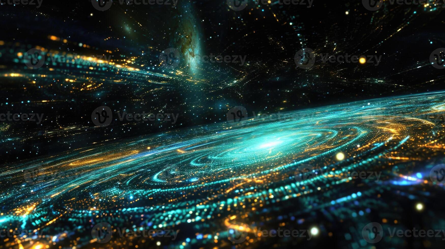 A 3D holographic map of a distant galaxy highlighting key features such as s filaments and supers photo