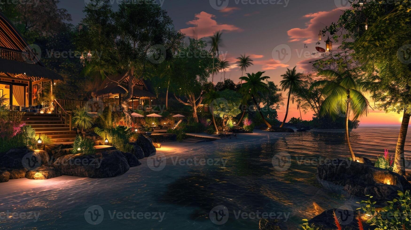 Step into a virtual world where you can tour luxurious beachfront villas and feel the ocean breeze on your skin photo