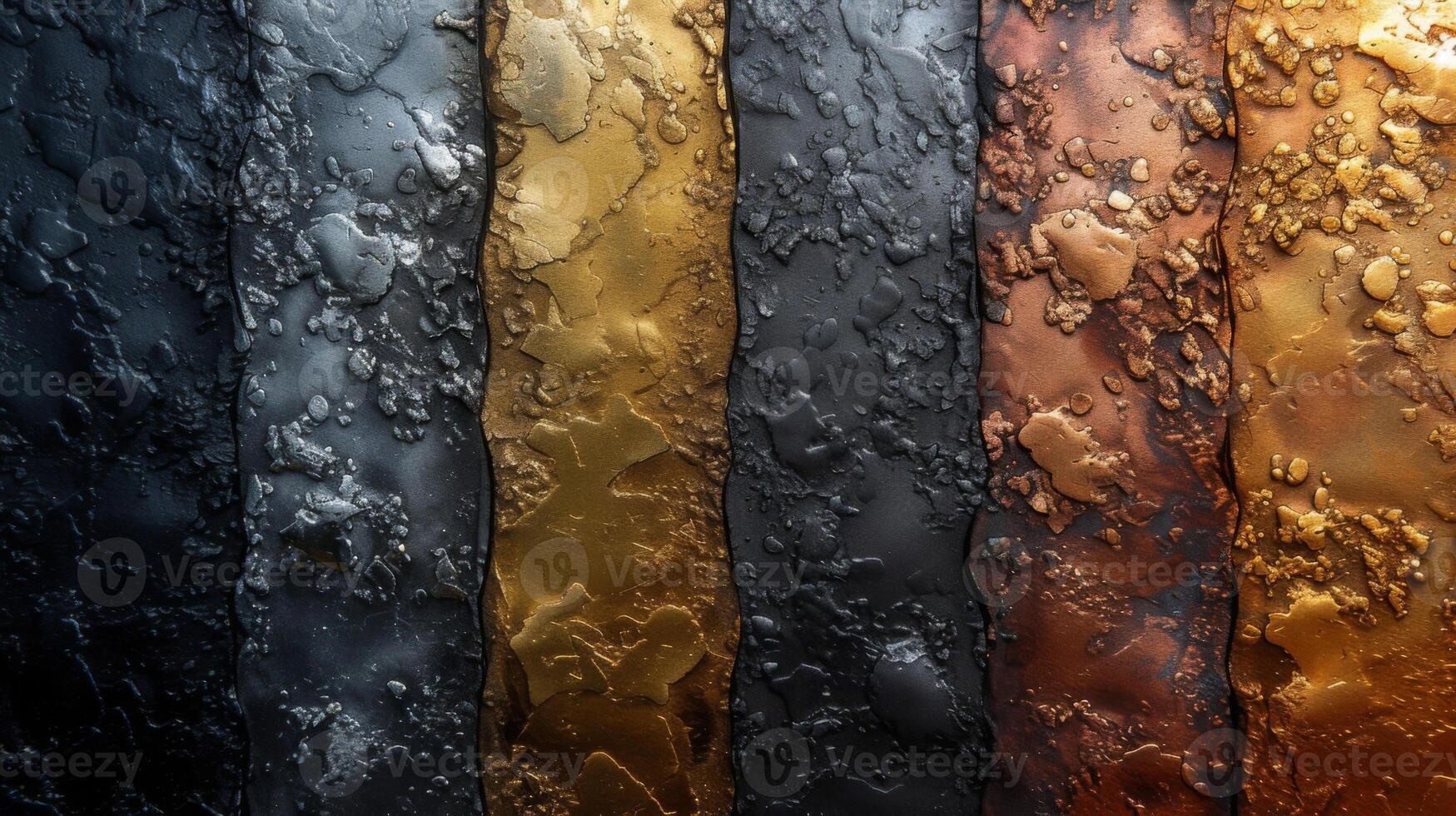 Texture of a metallic gradient starting with a deep charcoal at the base and transitioning into gleaming silver and bronze at the top showcasing the transformation of metal photo