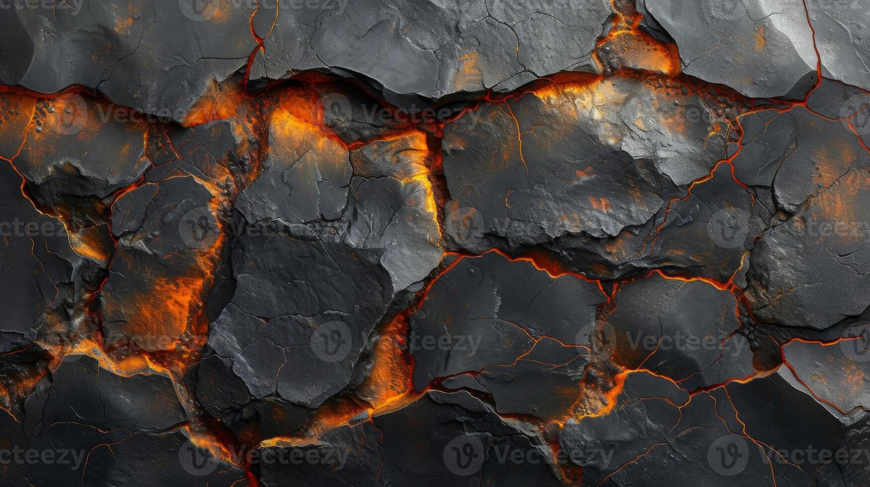 Texture of hardened lava with craggy and rough edges depicting the violent and tumultuous process of its creation photo