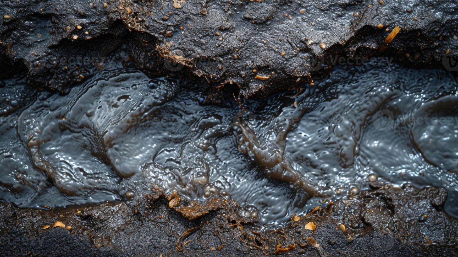 Texture of the rivers muddy banks constantly reshaped by the waters movement photo