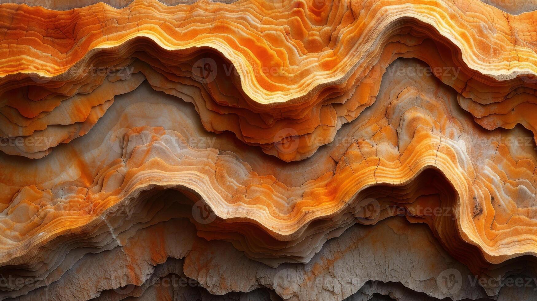 Closeup of the intricate patterns and grain of ancient sandstone revealing the story of its formation over millions of years photo