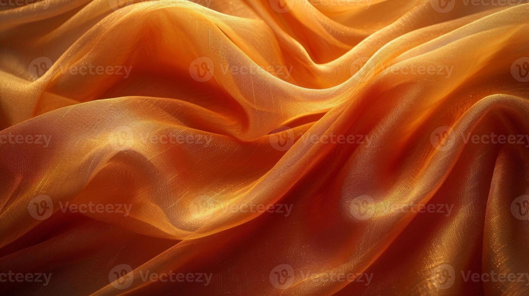 Closeup of abstract silk texture with delicate swirls of gold and hints of deep red evoking a sense of luxury and elegance photo