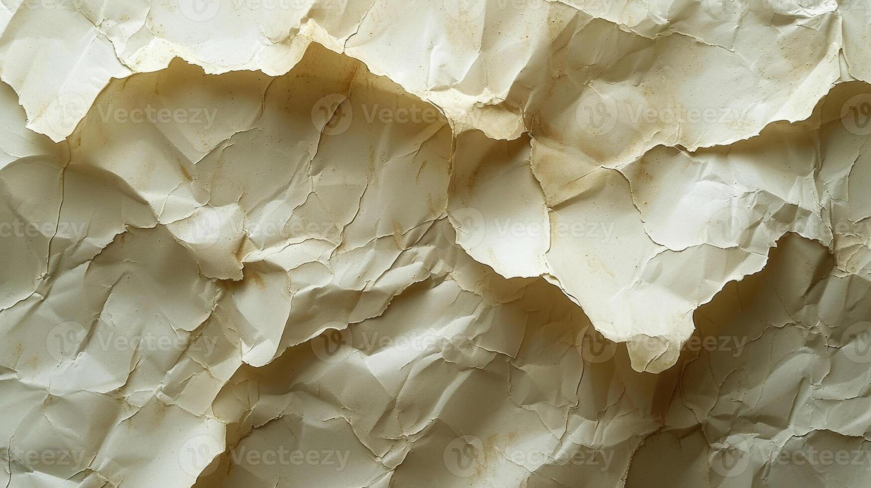Closeup of a textured handmade paper with lumpy uneven surface showcasing the imperfections of early papermaking ods photo