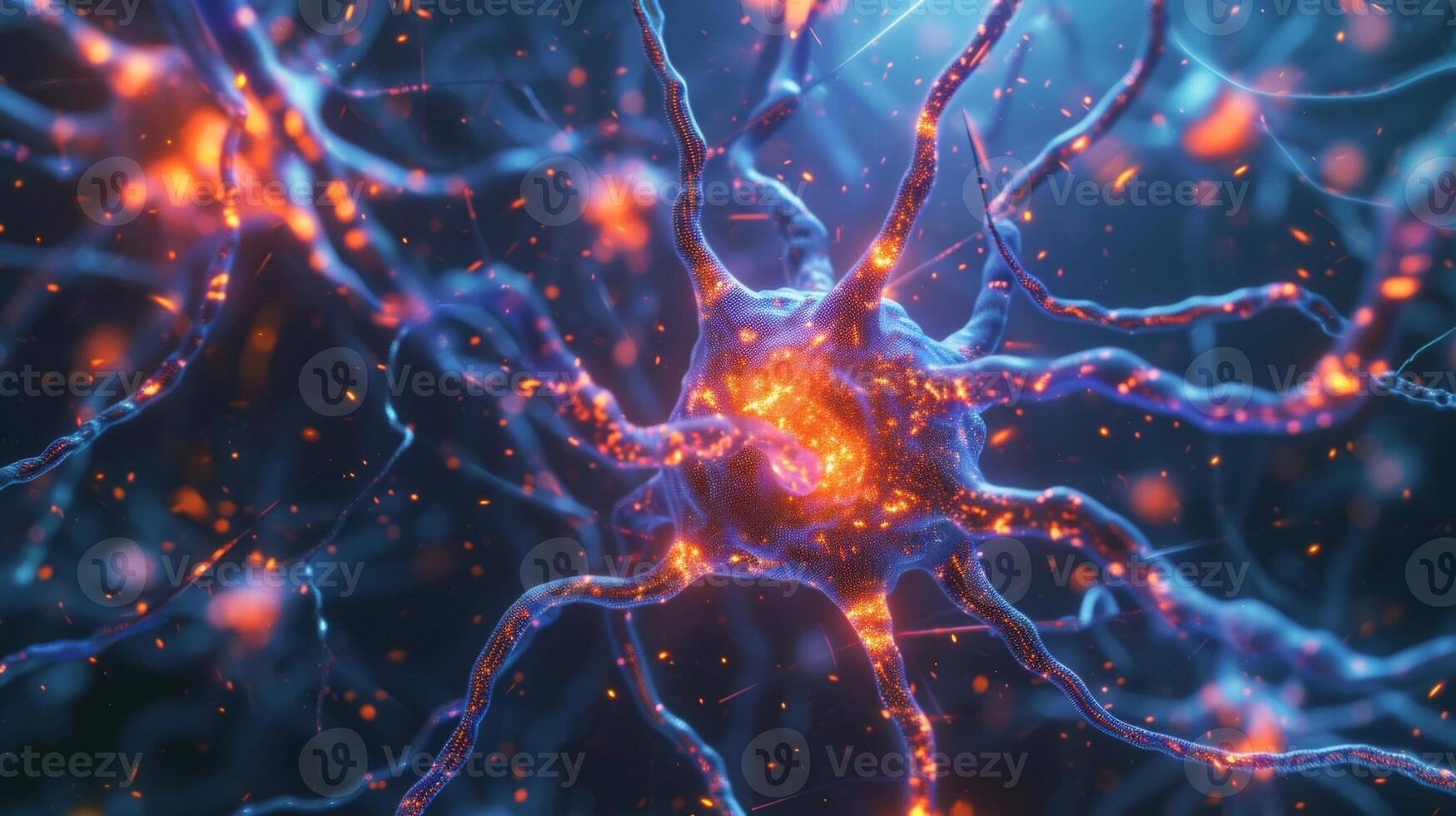 A 3D model illustrating the progression of multiple sclerosis showing the destruction of myelin in the central nervous system and potential treatments photo