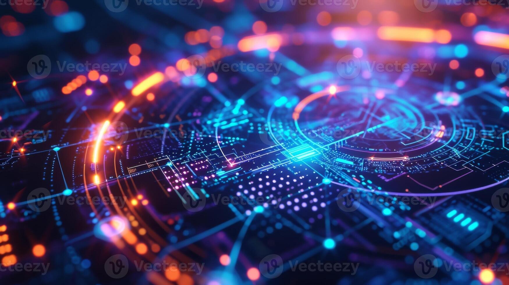 A holographic visualization of smart contracts exeing automatically and securely showcasing the automation and efficiency of blockchain technology photo