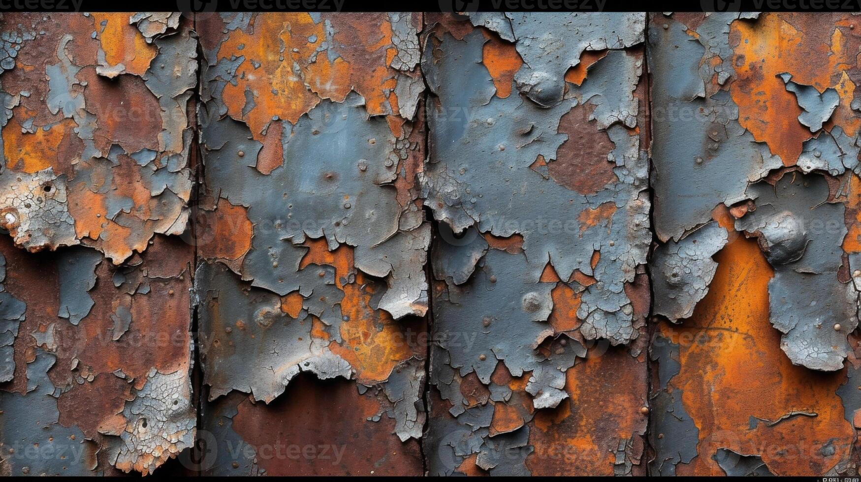 Closeup of an old car door its metal surface coated in layers of rust embodying the page of time and evoking a sense of nostalgia for a bygone era photo