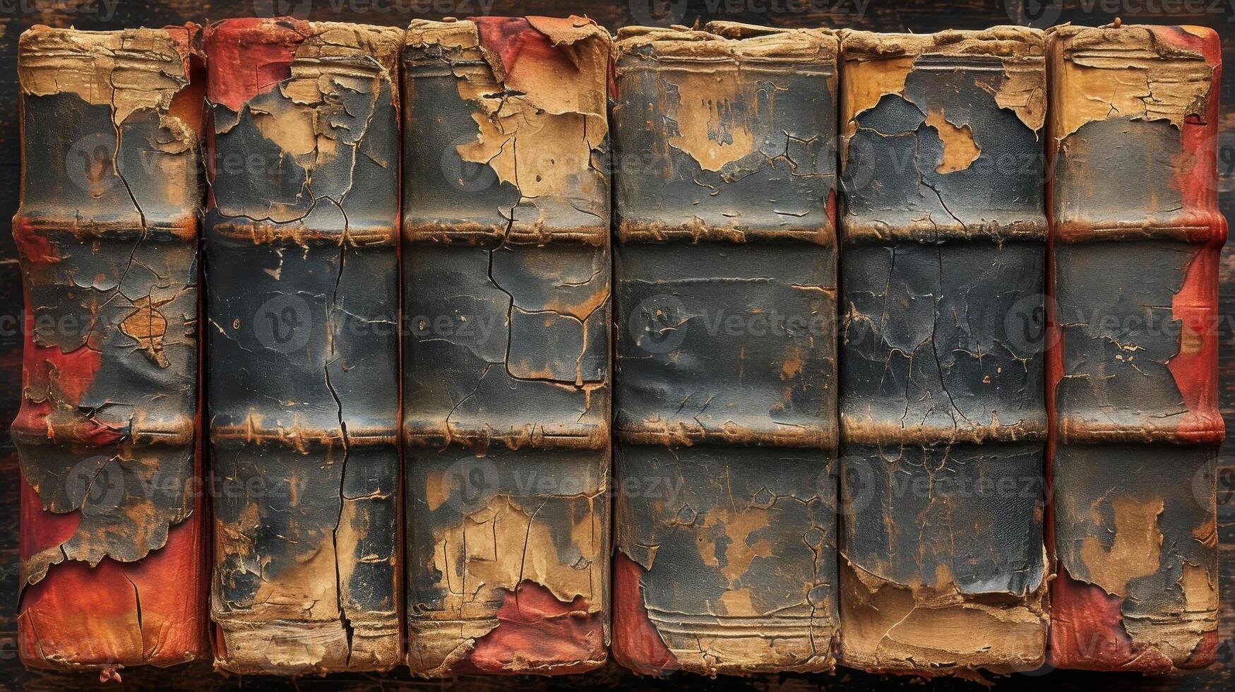 Texture of Worn Cover The once glossy and vibrant cover has lost its shine and is now dull and weathered revealing its age and countless readings photo