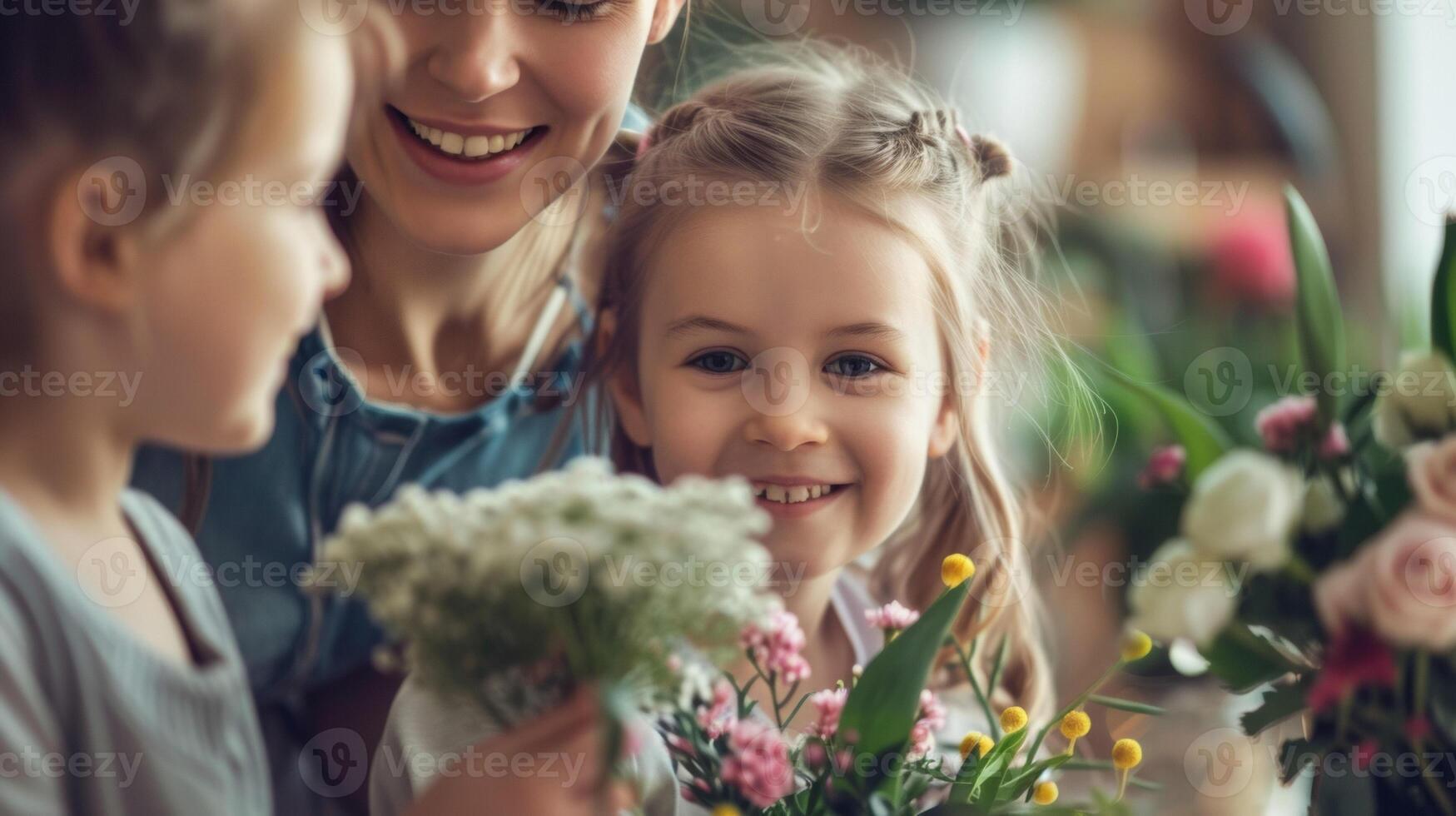 A buzz of excitement and anticipation as children eagerly work on secret projects and surprise gifts determined to make this Mothers Day the most special one yet for thei photo