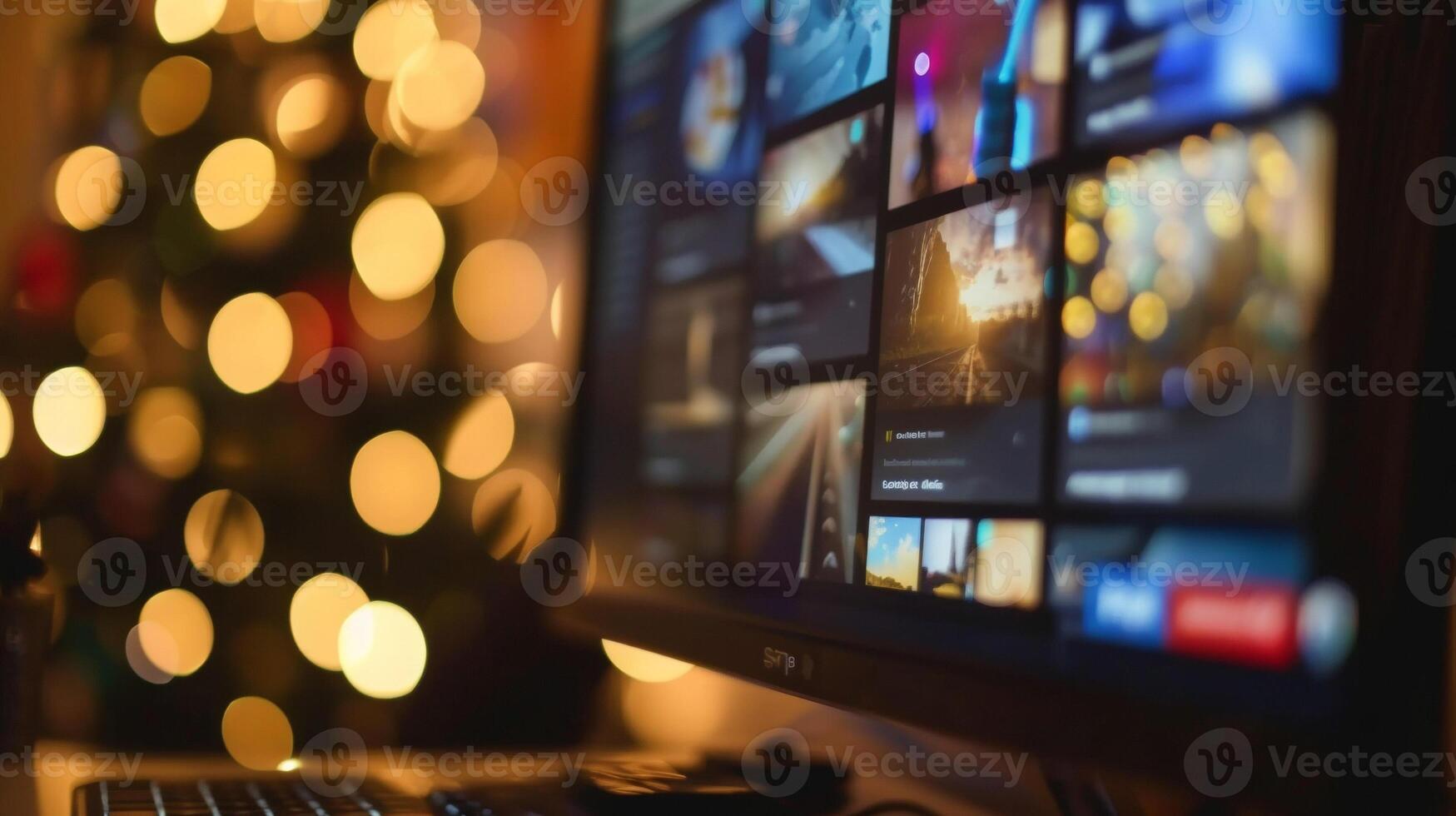 A closeup of a websites homepage featuring flashy graphics and banners promoting the biggest Cyber Monday deals of the year photo
