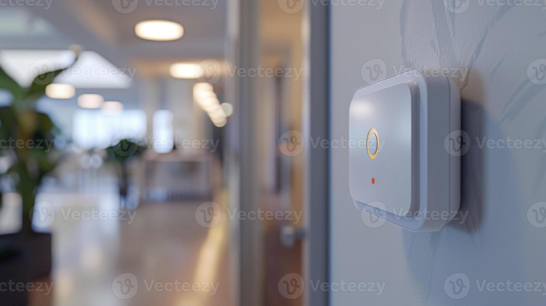 An upclose look at a fall detection sensor that can automatically call for help if a fall is detected photo